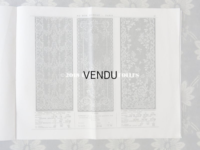 画像7: アンティーク ボンマルシェのカタログ カーテン&ベッドカバー RIDEAUX BLANCS - AU BON MARCHE -