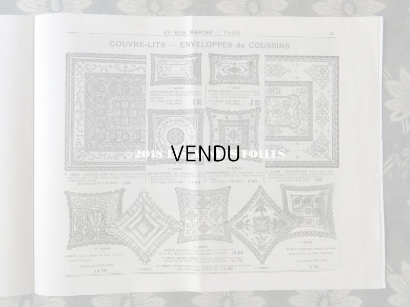 画像9: アンティーク ボンマルシェのカタログ カーテン&ベッドカバー RIDEAUX BLANCS - AU BON MARCHE -