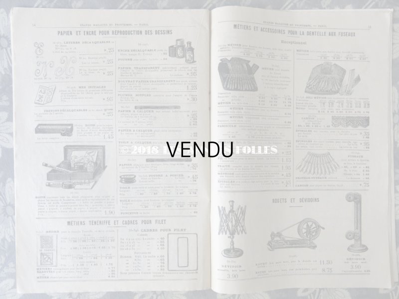 画像13: アンティーク プランタンのカタログ　メスルリー＆パスマントリー CATALOGUE SPECIAL DE MERCERIE - AU PRINTEMPS - 10