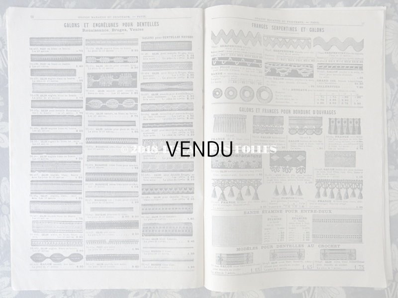 画像11: アンティーク プランタンのカタログ　メスルリー＆パスマントリー CATALOGUE SPECIAL DE MERCERIE - AU PRINTEMPS - 10