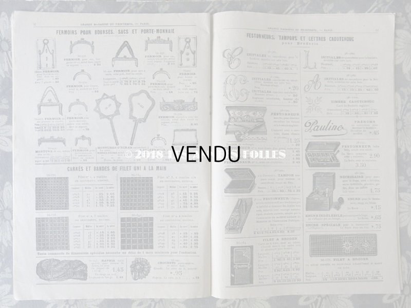 画像12: アンティーク プランタンのカタログ　メスルリー＆パスマントリー CATALOGUE SPECIAL DE MERCERIE - AU PRINTEMPS - 10