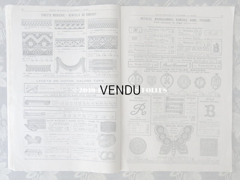 画像7: アンティーク プランタンのカタログ　メスルリー＆パスマントリー CATALOGUE SPECIAL DE MERCERIE - AU PRINTEMPS - 10