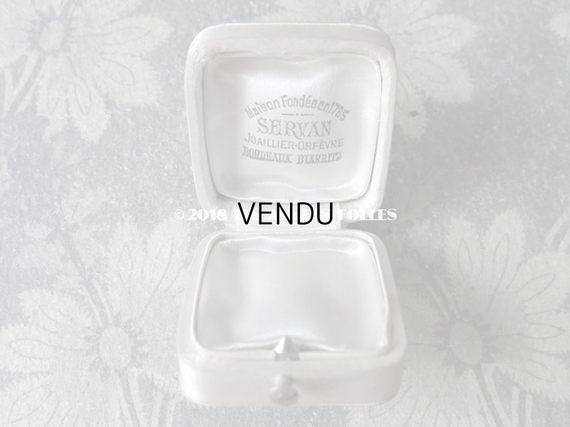 画像6: アンティーク 小さなジュエリーボックス オフホワイトのシルクサテン