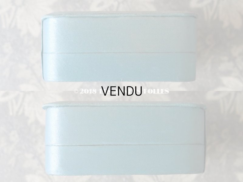 画像7: アンティーク ジュエリーボックス ブルーのシルクサテン