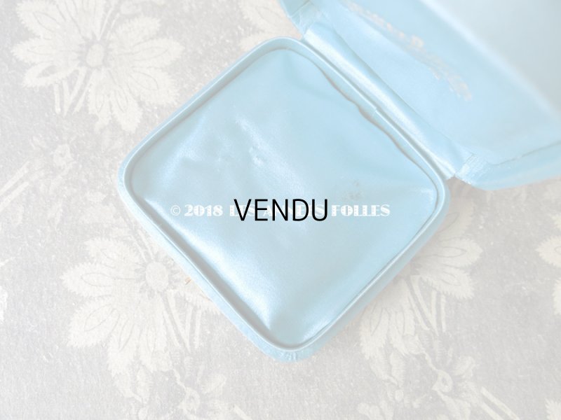 画像8: アンティーク ジュエリーボックス ブルーのシルクサテン