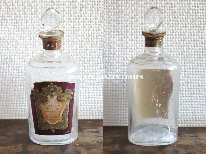 画像3: *蚤の市*19世紀末 アンティーク 菫のガーランド パフュームボトル LOTION VIOLETTE IMPERIALE - GRANDS MAGASINS DU LOUVRE PARIS -
