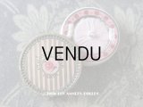 アンティーク パフ付 小さなパウダーボックス POUDRE NILDE PARIS
