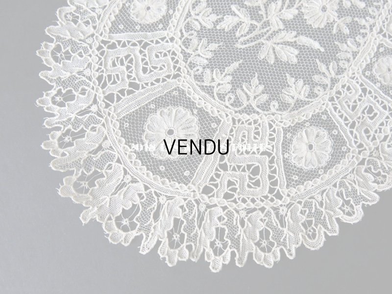 画像4: 19世紀 アンティーク 新品同様  ポワンドガーズ & ポワンダングルテール 花模様 バルブ・ド・ボネ  【ポワン・ド・ガーズ】 【ポワン・ダングルテール 】