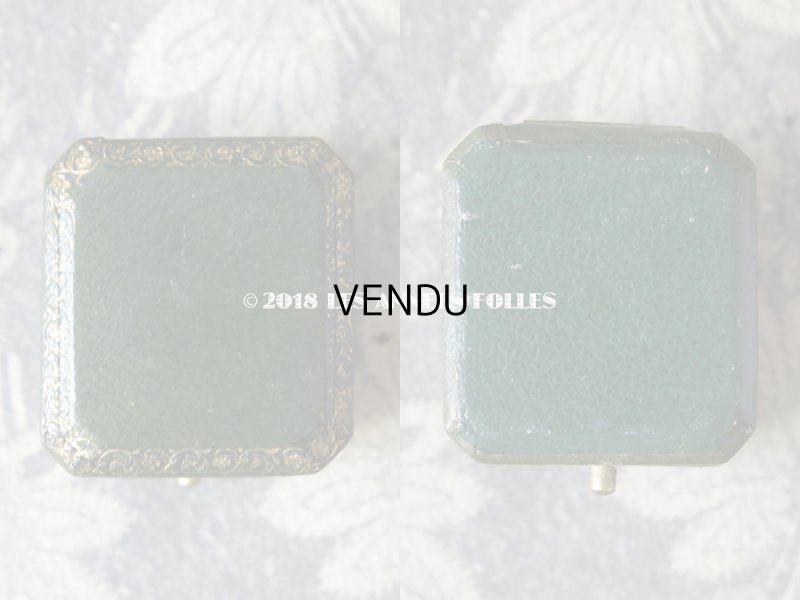 画像5: アンティーク ジュエリーボックス リングボックス 金彩入り グリーン