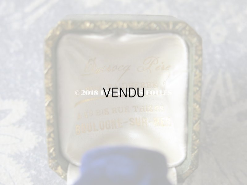 画像3: アンティーク ジュエリーボックス リングボックス 金彩入り グリーン