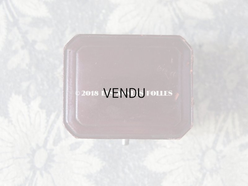 画像5: アンティーク 本革製 ジュエリーボックス ボルドー イヤリング＆ピアス