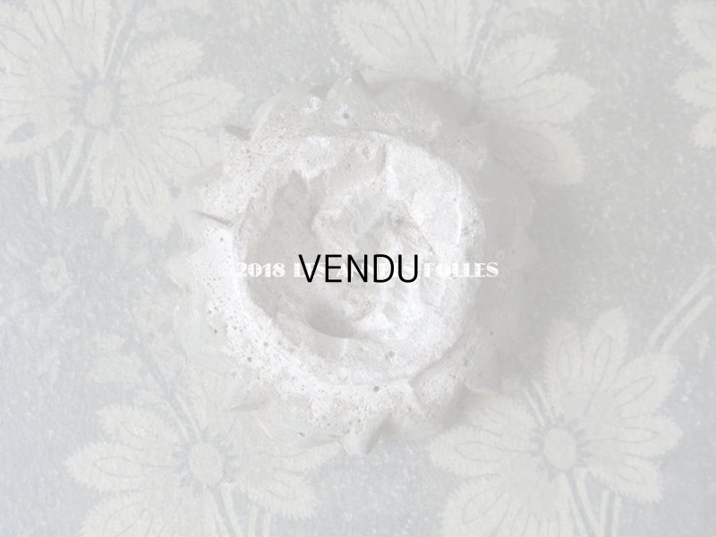 画像3: アンティーク 石膏のオーナメント  うさぎ&花