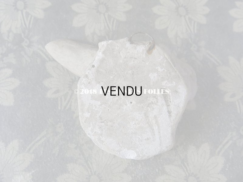 画像8: アンティーク 石膏のオーナメント  うさぎ&花