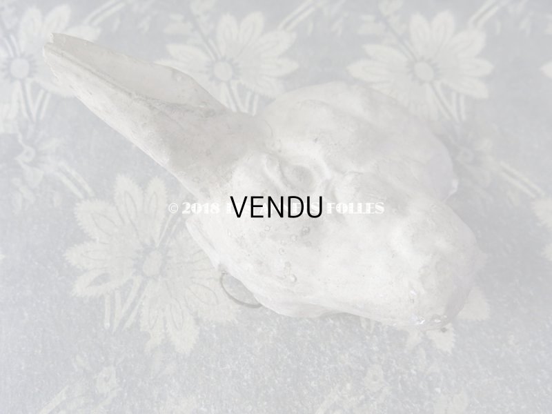 画像7: アンティーク 石膏のオーナメント  うさぎ&花