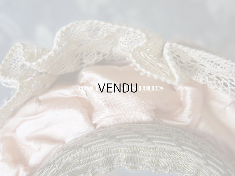 画像11: 19世紀初頭 アンティーク ミラー付　ロココトリム＆レースのオモニエール シルク製