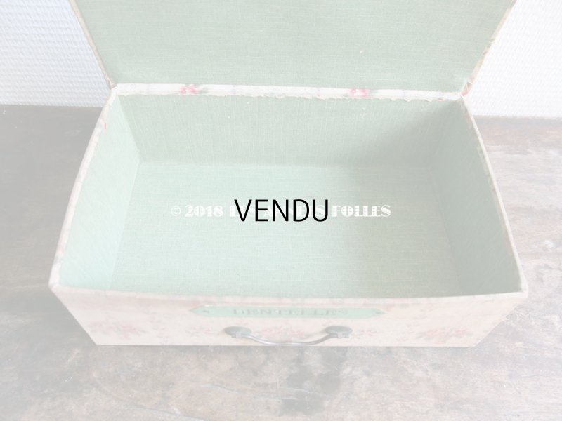 画像4: 1900年代 アンティーク 薔薇の花かご  カルトナージュボックス　レース入れ チェストの引き出し　DENTELLE