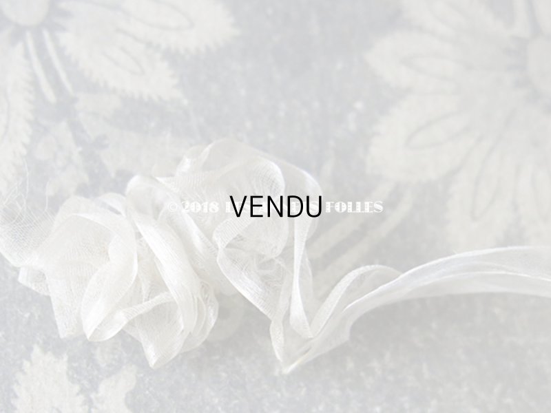 画像5: 1900年代 アンティーク シルク製　フリル制作用 オーガンジーのリボン ホワイト  3.45m〜9.75m R.F. Pon 457 N5