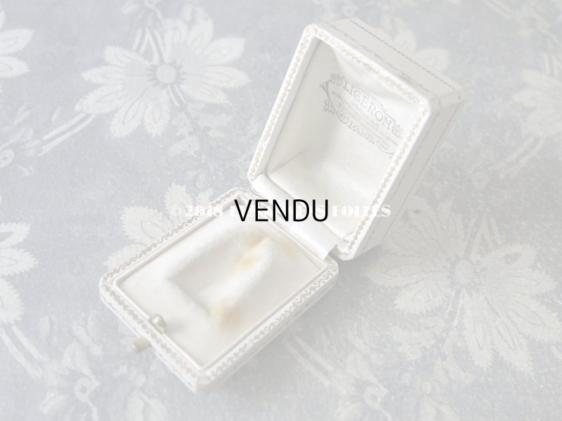 画像7: アンティーク リボン＆リーフの金彩入り  指ぬき用 ジュエリーボックス オフホワイト