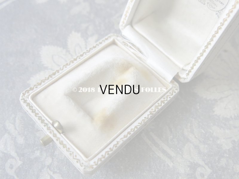 画像8: アンティーク リボン＆リーフの金彩入り  指ぬき用 ジュエリーボックス オフホワイト