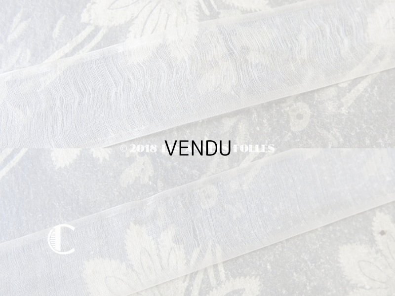 画像13: 1900年代 アンティーク シルク製　フリル制作用 オーガンジーのリボン ホワイト  3.45m〜9.75m R.F. Pon 457 N5