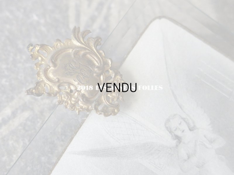 画像7: アンティーク フォトフレーム モノグラムのメダイヨン ロカイユ装飾