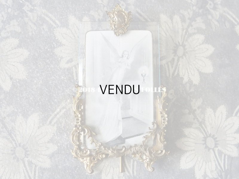 画像3: アンティーク フォトフレーム モノグラムのメダイヨン ロカイユ装飾