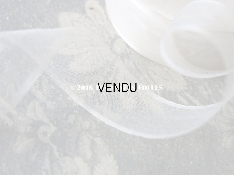 画像7: 1900年代 アンティーク シルク製　フリル制作用 オーガンジーのリボン ホワイト  3.45m〜9.75m R.F. Pon 457 N5