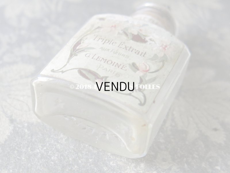 画像6: アンティーク 王冠の栓 パフュームボトル TRIPLE EXTRAIT AUX FLEURS - G.LEMOINE PARIS -