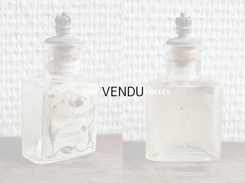 画像3: アンティーク 王冠の栓 パフュームボトル TRIPLE EXTRAIT AUX FLEURS - G.LEMOINE PARIS -