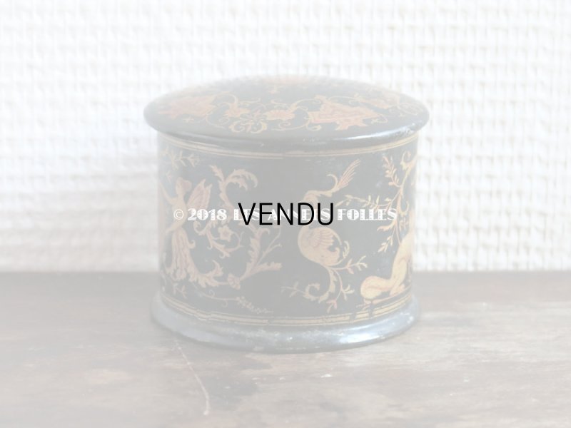 画像6: 19世紀 アンティーク ナポレオン3世時代 パピエマシェ 猫と妖精 パウダーボックス 小物入れ