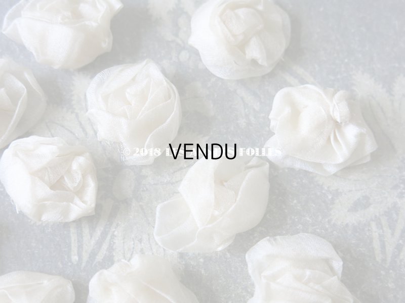 画像10: 1900年代 アンティーク シルクシフォンの薔薇のモチーフ 12〜13ピースのセット 