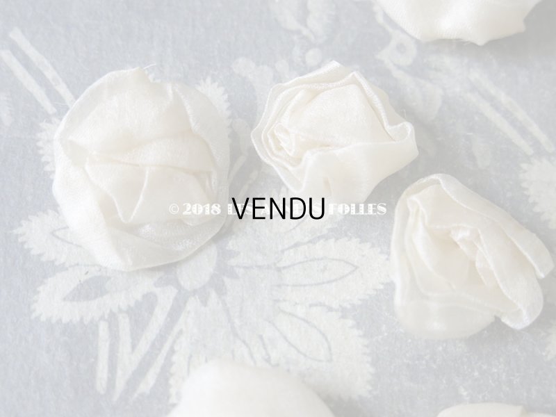 画像6: 1900年代 アンティーク シルクシフォンの薔薇のモチーフ 12〜13ピースのセット 