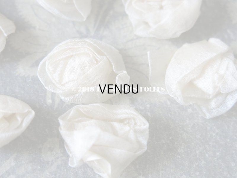 画像4: 1900年代 アンティーク シルクシフォンの薔薇のモチーフ 12〜13ピースのセット 