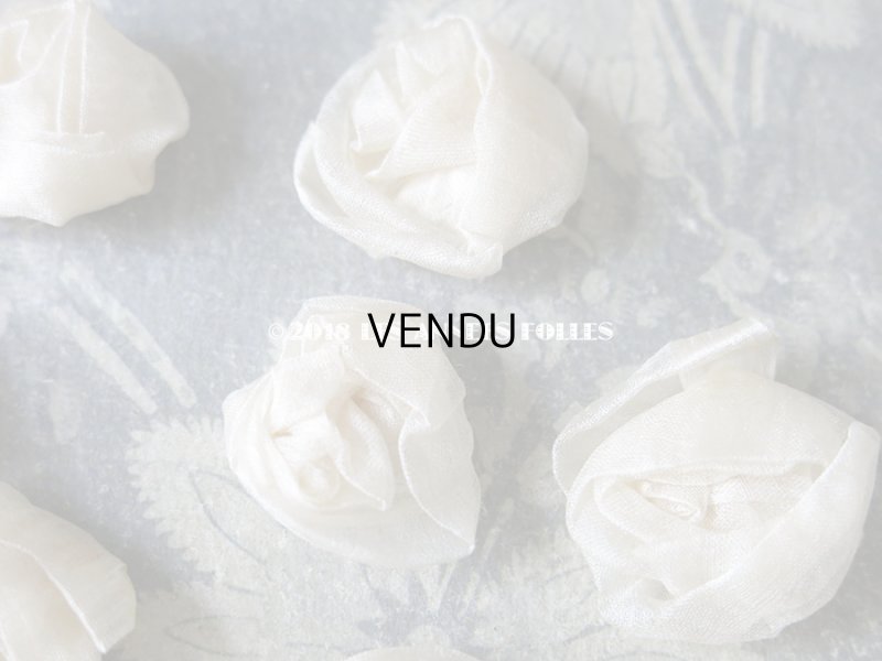 画像5: 1900年代 アンティーク シルクシフォンの薔薇のモチーフ 12〜13ピースのセット 