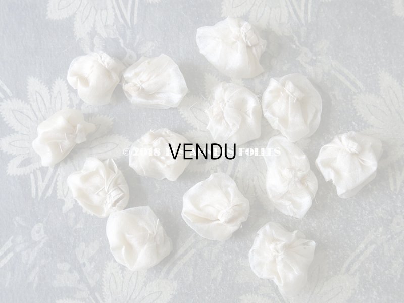 画像12: 1900年代 アンティーク シルクシフォンの薔薇のモチーフ 12〜13ピースのセット 