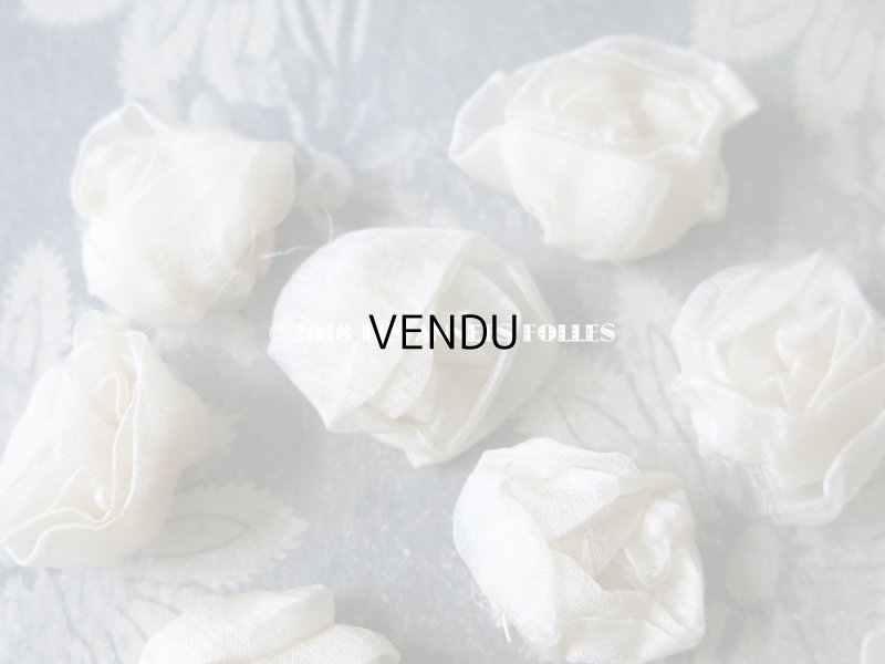 画像11: 1900年代 アンティーク シルクシフォンの薔薇のモチーフ 12〜13ピースのセット 