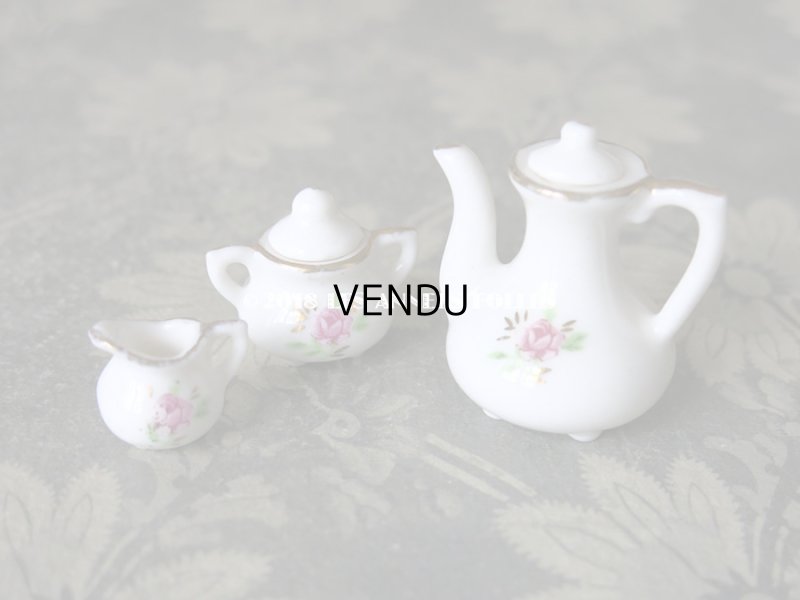 画像3: アンティーク ドール用 薔薇のティーセット