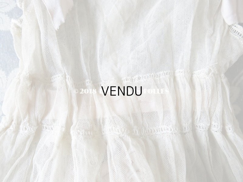 画像6: アンティーク ドール用 レースのドレス　ピンクのリボン付