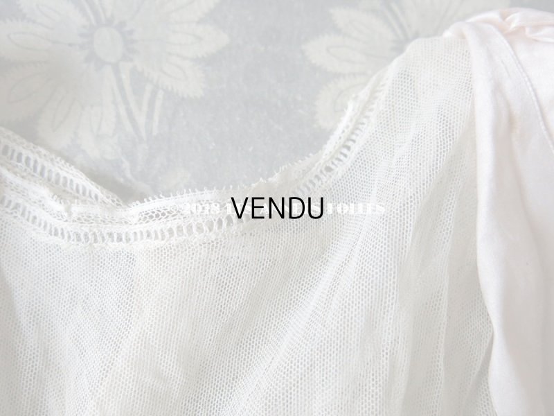 画像5: アンティーク ドール用 レースのドレス　ピンクのリボン付