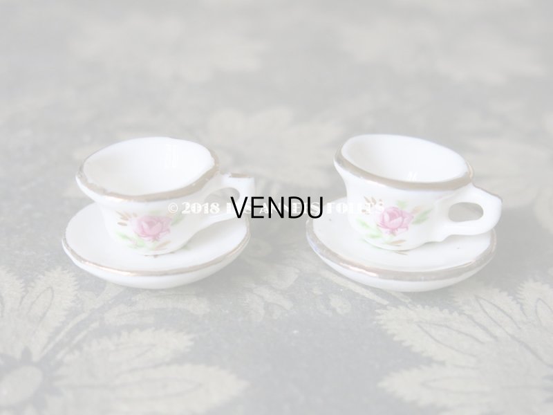 画像5: アンティーク ドール用 薔薇のティーセット