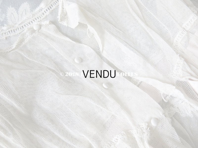 画像14: アンティーク ドール用 レースのドレス　ピンクのリボン付