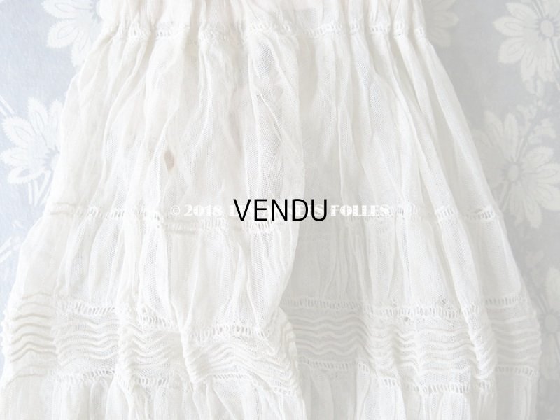 画像7: アンティーク ドール用 レースのドレス　ピンクのリボン付