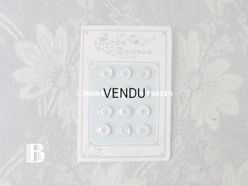 画像4: アンティーク ドール用 7mm マザーオブパール製 ボタン シェルボタン 12ピース