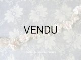 1900年代 アンティーク シルクシフォンの薔薇のリース 淡いピンク