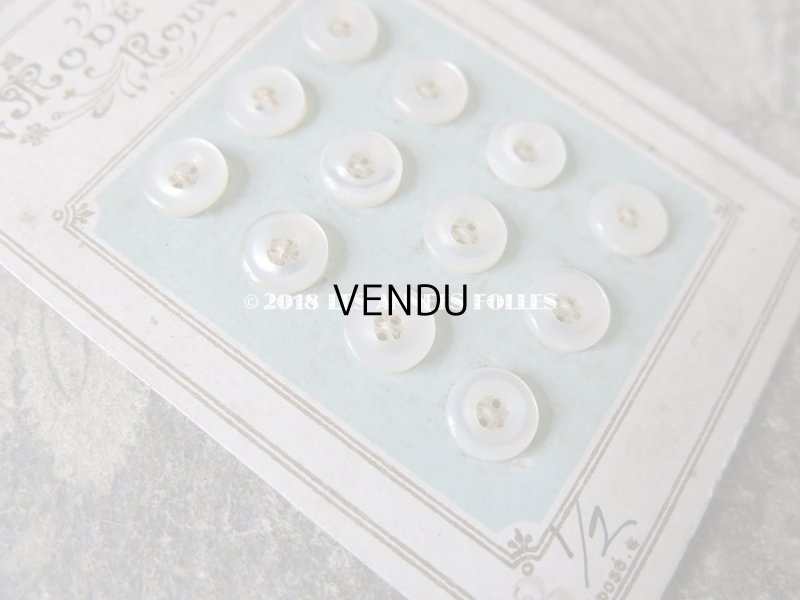 画像6: アンティーク ドール用 7mm マザーオブパール製 ボタン シェルボタン 12ピース