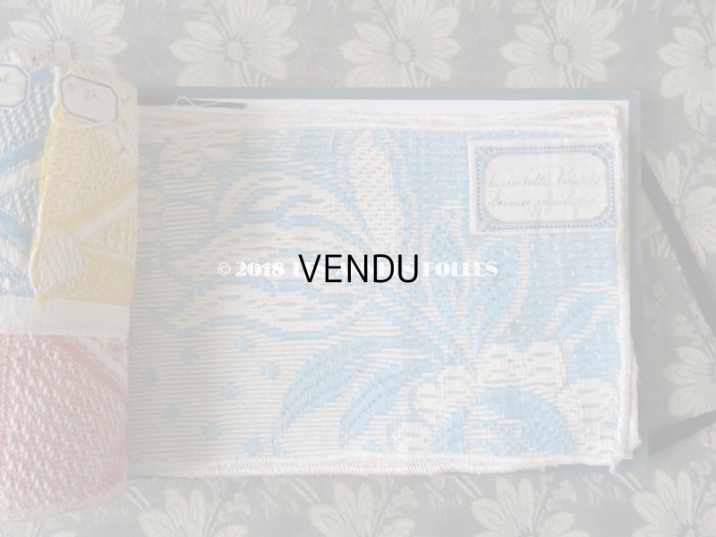 画像8: 1914年 アンティーク ベッドカバー用ファブリックのサンプラー  