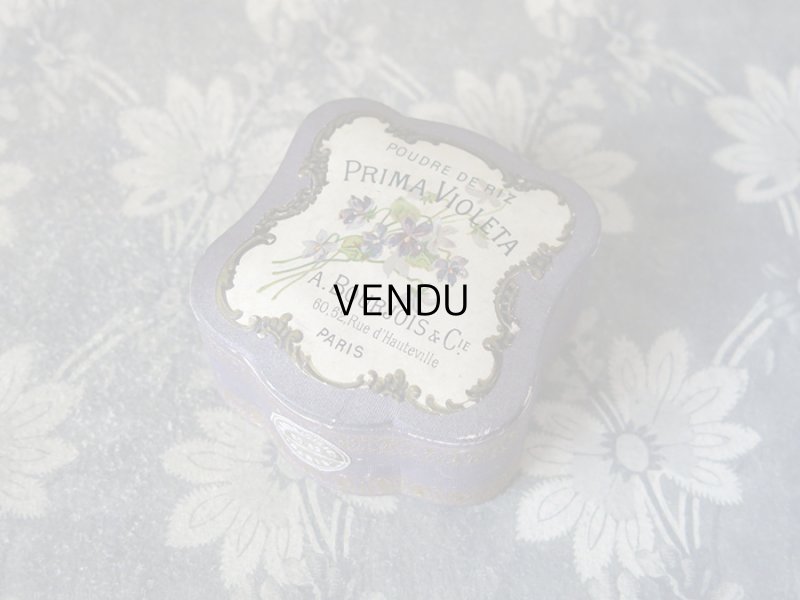 画像3: アンティーク パウダーボックス POUDRE DE RIZ PRIMA VIOLETA - BOURJOIS PARIS -