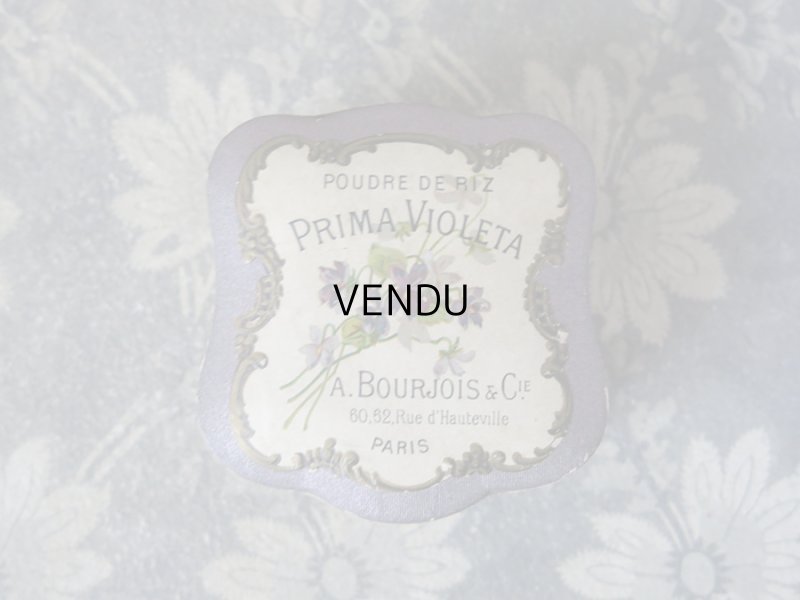 画像4: アンティーク パウダーボックス POUDRE DE RIZ PRIMA VIOLETA - BOURJOIS PARIS -