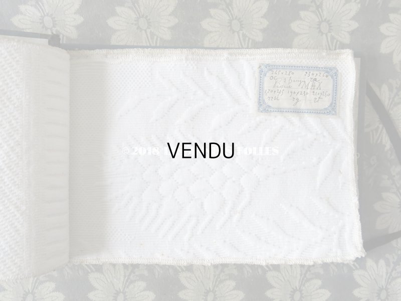 画像6: 1914年 アンティーク ベッドカバー用ファブリックのサンプラー  