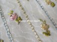 画像5: 19世紀 アンティーク 薔薇のリボン刺繍　ファブリック パネル